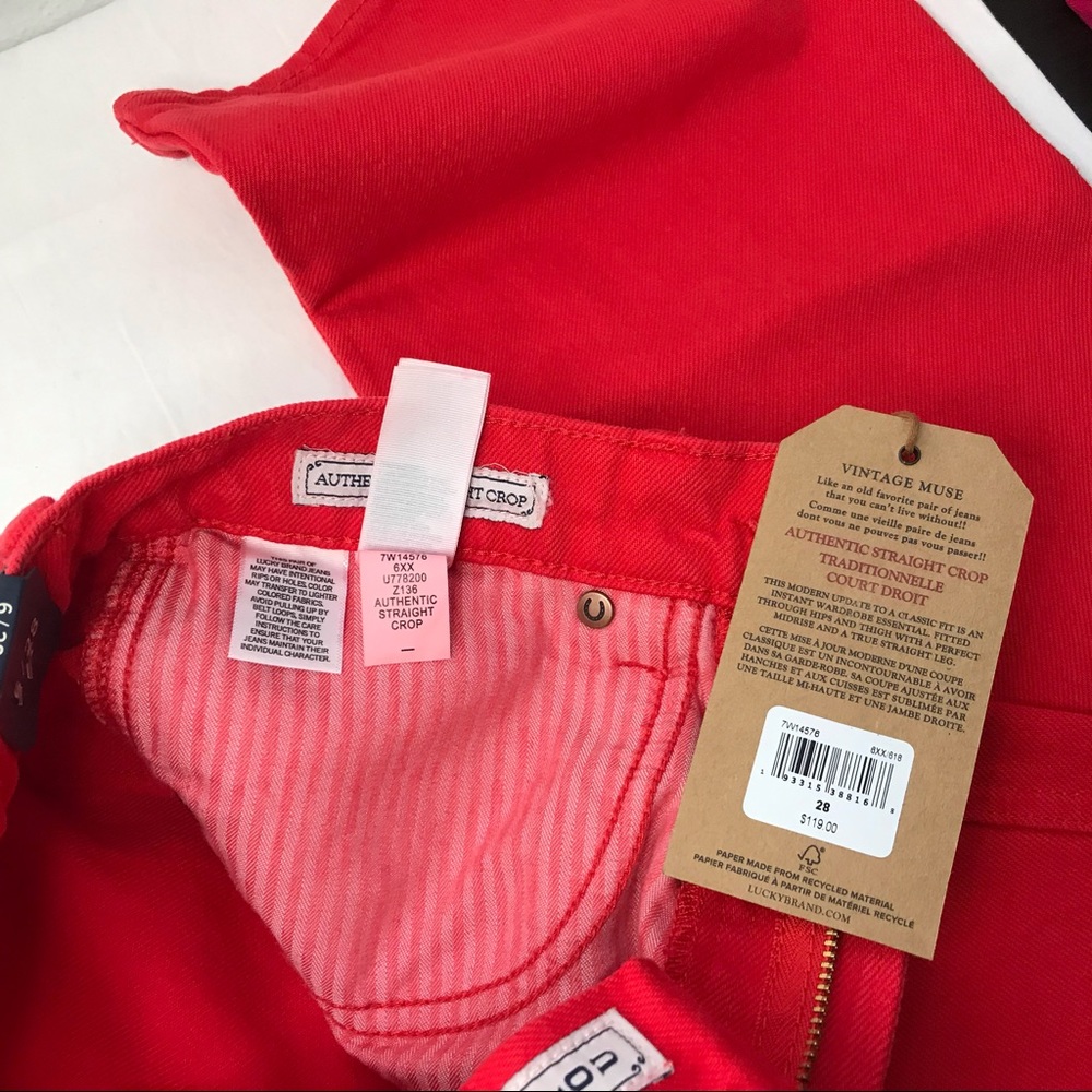 Lucky Brand Jeans Authentic Straight Crop NWT - Picture 8 of 9